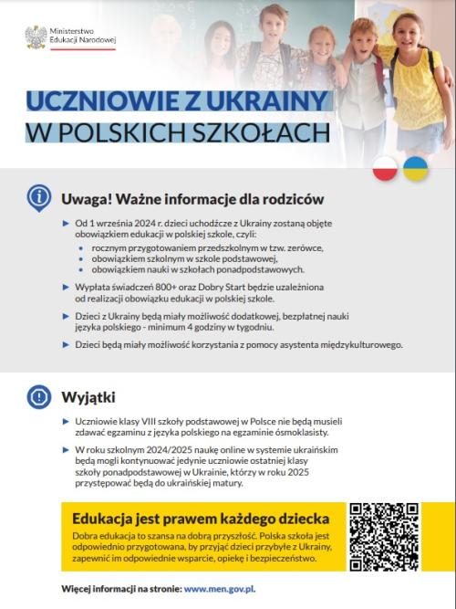 UCZNIOWIE Z UKRAINY W POLSKICH SZKOŁACH