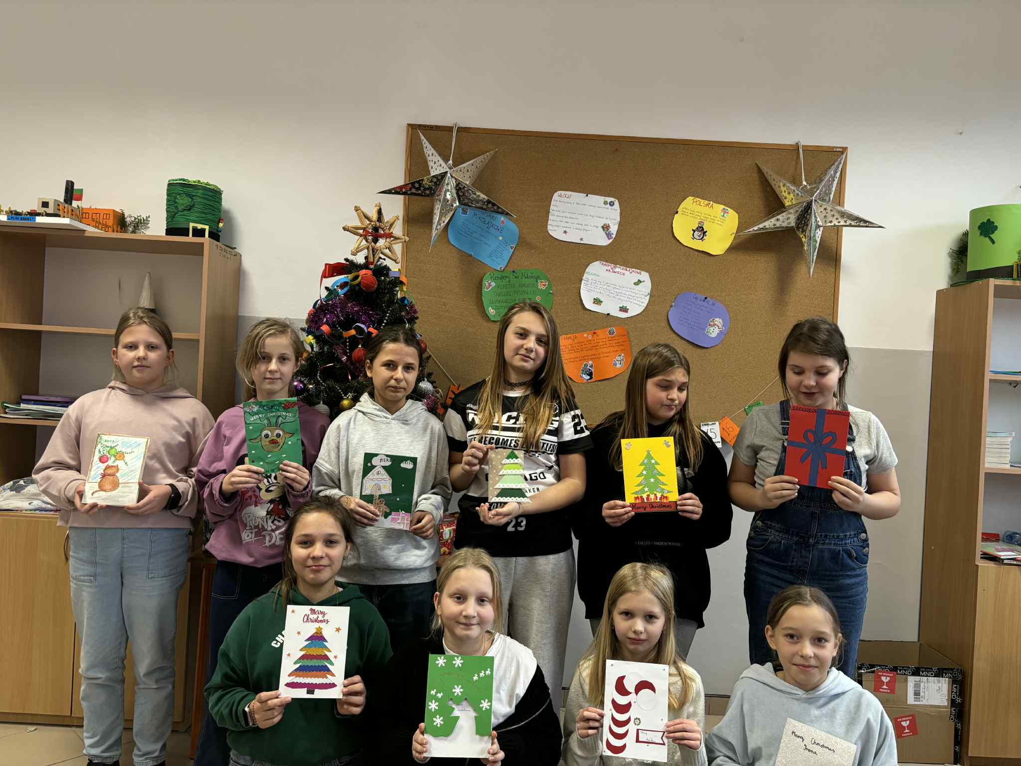Świąteczna wymiana kartek na lekcji języka angielskiego