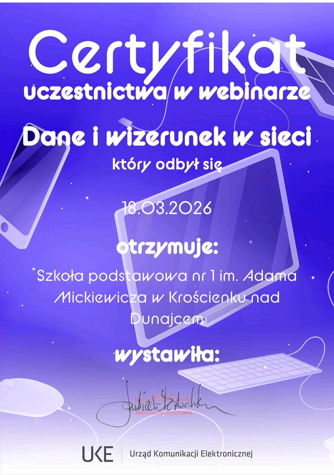 WEBINARY EDUKACYJNE ORGANIZOWANE PRZEZ CENTRUM INFORMACJI KONSUMENCKIEJ